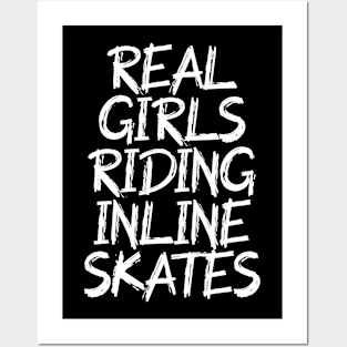 real girls riding inline skates Posters and Art